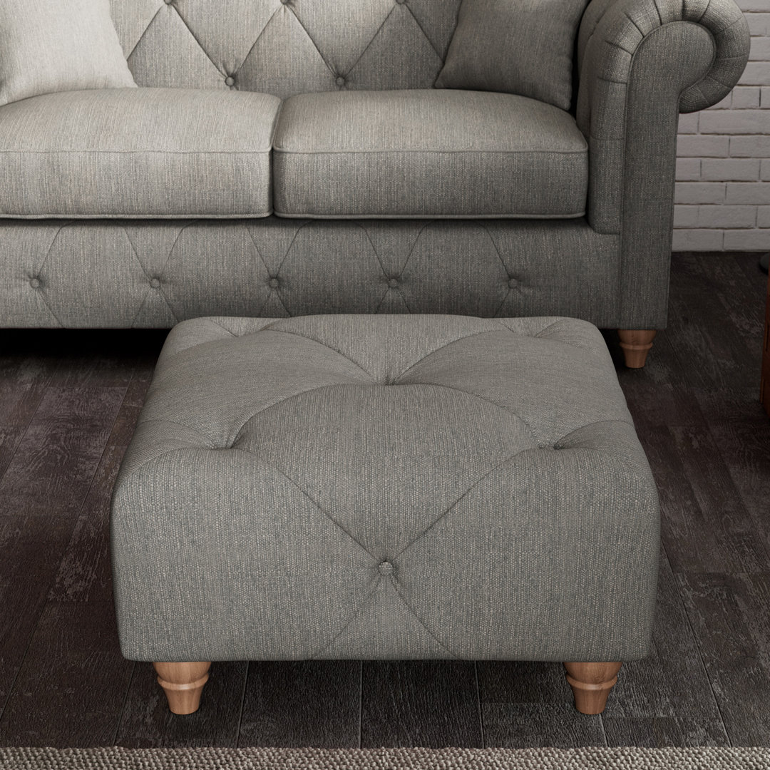 Ellrich 65cm Wide Tufted Rectangle No Pattern Footstool Ottoman