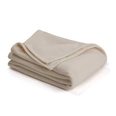 Vellux Flocked Fiber Throw Blanket