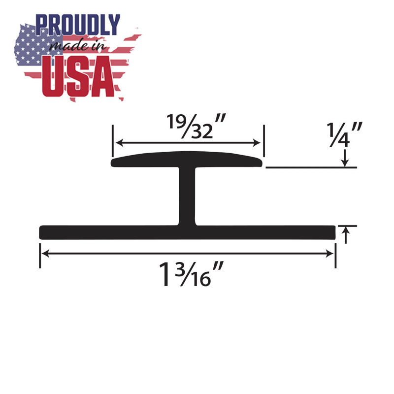 1/4" Styrene Divider Moulding | Pro Pack, Black