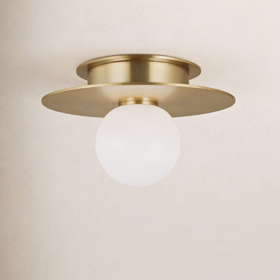 Allegra Single Light Glass Flush Mount