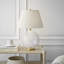 Talia Medium Cordless Table Lamp in Clear Glass with Linen Shade