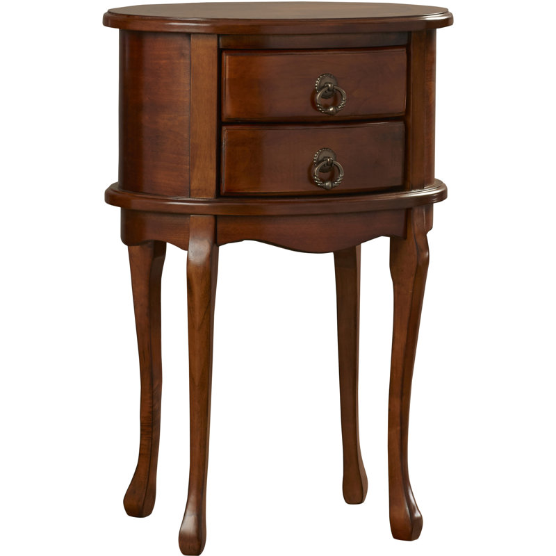 Evelyn 2 - Drawer End Table with Storage, Olive Ash Burl