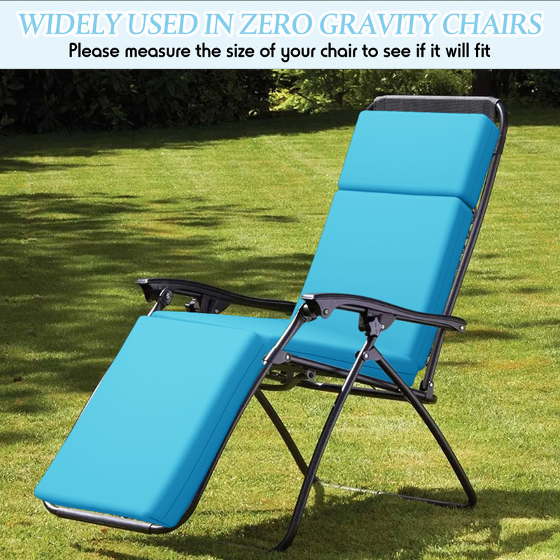 4In Chaise Lounge Cushions Outdoor, Teal, 44" W x 21" D
