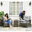 Patio Furniture,Wicker Storage Table  Chairs