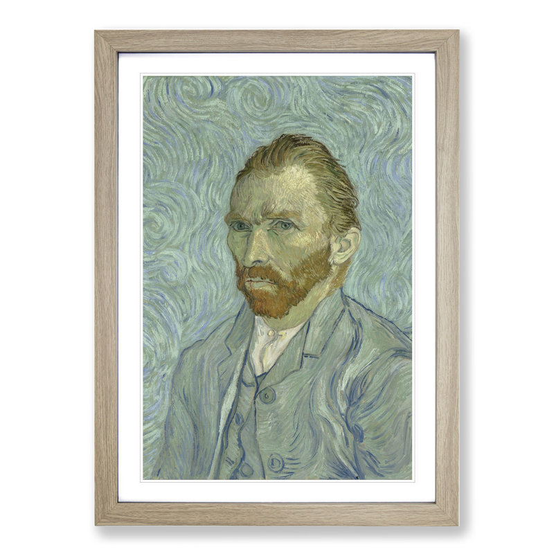Self-Portrait Vol.7 by Vincent Van Gogh - Picture Frame Painting, Oak Framed, 36cm H x 27cm W x 2cm D