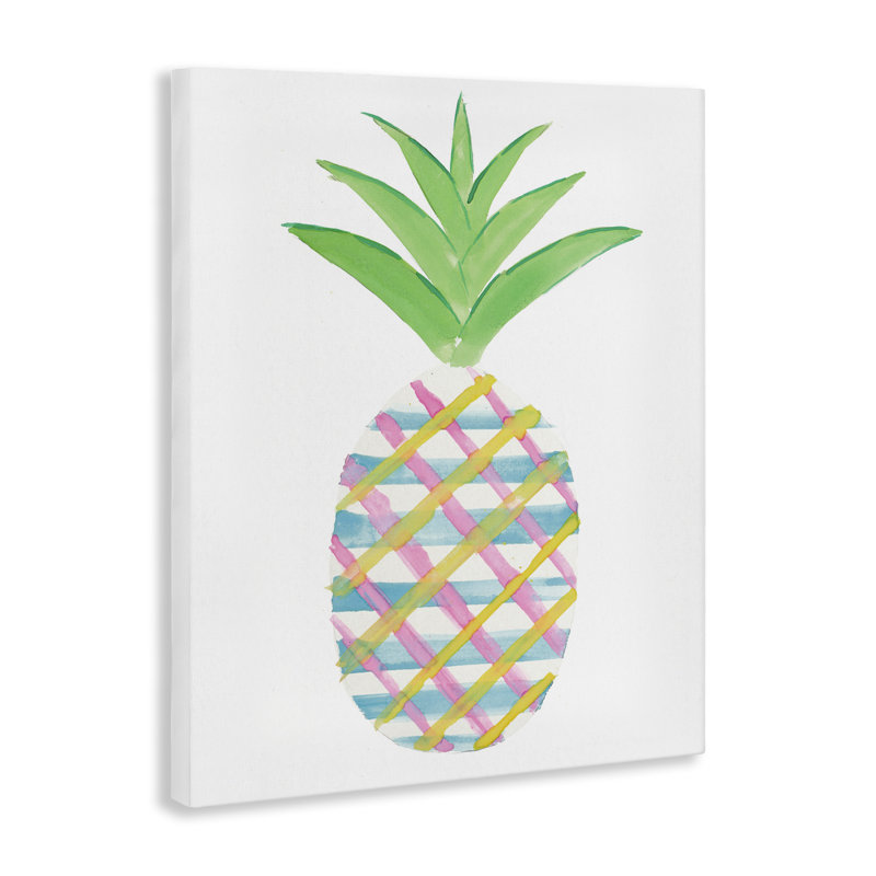 «Plaid Pineapple Fruit» par Julie DeRice, H 20 po x l 16 po