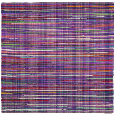 Fales Rag Rug Hand Woven Cotton Striped Rug