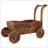 Wooden Wagon Planter Box, Mobile Garden Planter With 4 Wheels, Handle, Drain Hole, Decorative Flower Planter For Indoor & Outdoor Decor, Wooden Flower Cart For Patio, Garden, Balcony, Brown