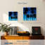 Gillard Palms noir sur bleu I