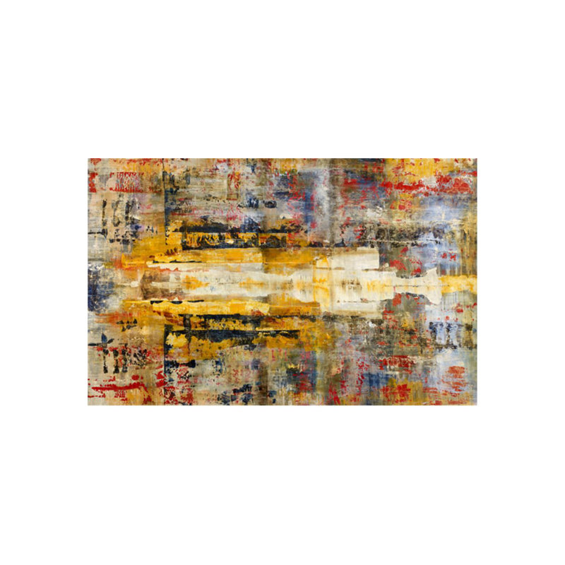 Slide Slide par Alexys Henry - peinture sur toile tendue, H 24 po x l 38 po x P 1,5 po, Gel coupé au couteau
