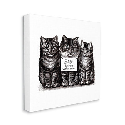 Signe normal normal de trois chats par Amy Brinkman