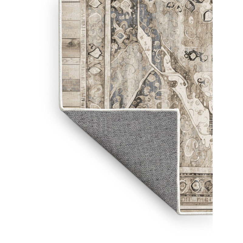 Tapis antique Aura, Carré 7 pi