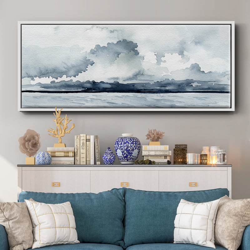 Passing Rain Storm I- Framed Canvas