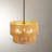  5 - Light 18in Boho Hand-Woven Drum Chandelier-195711685