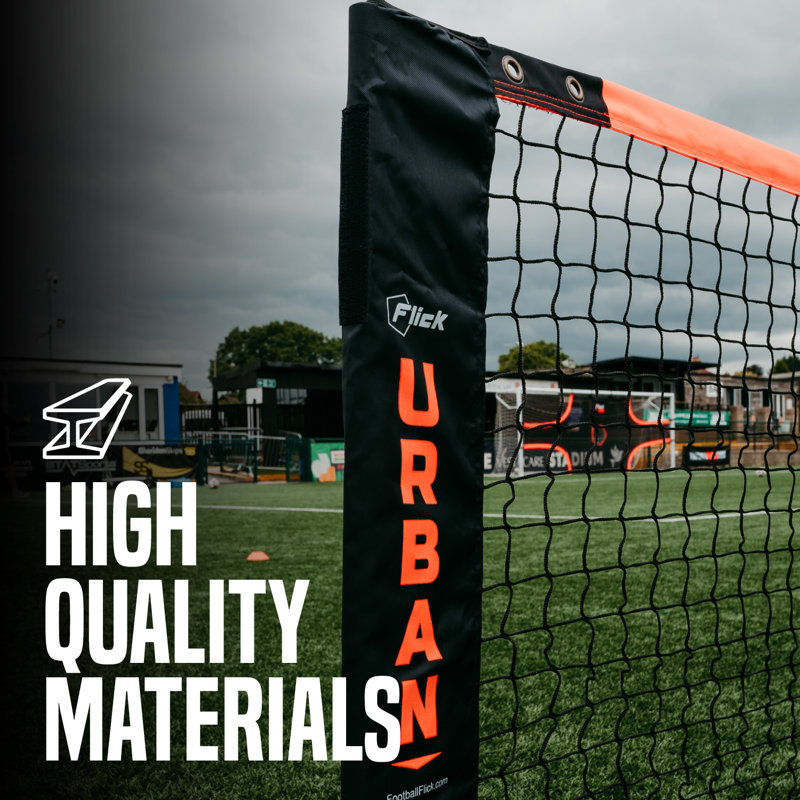 59.05" x 114.17" Soccer Tennis Trainer, Dual Height Soccer Training Net for Passing, Touch & Ball Control, Multi Player, Soccer Flick