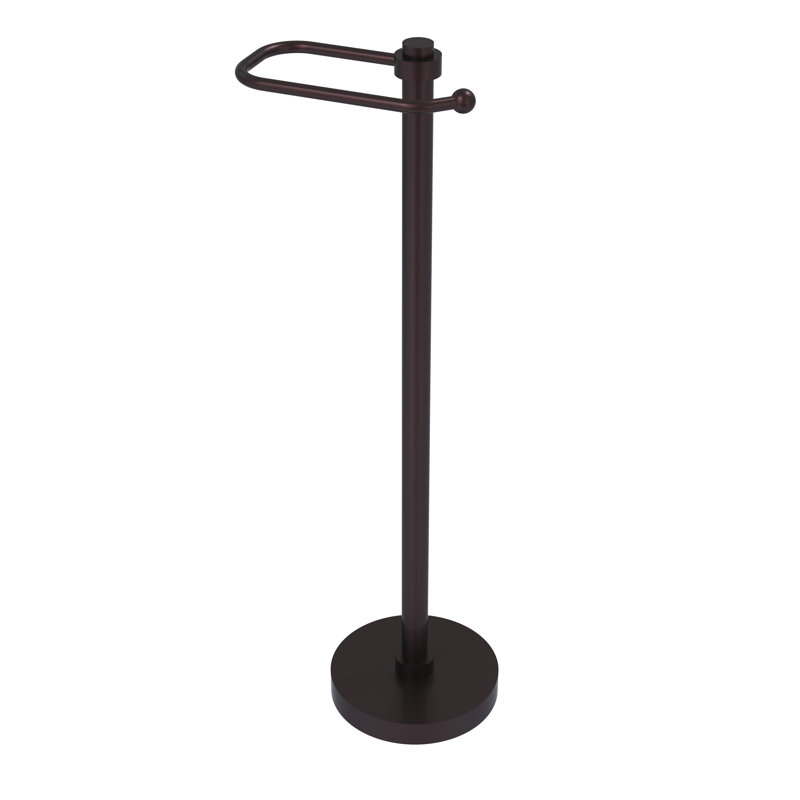 Porte-papier hygiénique pour l’euro debout, Bronze antique