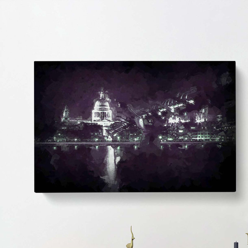 St Pauls Cathedral In London In Abstract - Wrapped Canvas, 35cm H x 50cm W x 3cm D