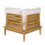 Chaise de coin moderne de canapés de patio, siège compact en bois d'acacia pour la maison