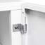 Classeur de bureau moderne blanc: 2 portes en acier avec 4 360 roues et armoire à finition lisse: surface blanche pivotante facile-133001239