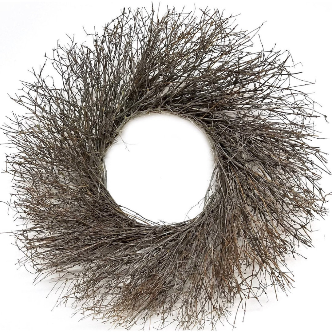 Dried Natural Quail Brush Twigs 22" Fall Wreath Dried Flowers and Wreaths LLC