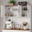 Armoire garde-manger 71 po avec station de charge, rangement de cuisine de ferme avec tiroir et tablettes-1147960103