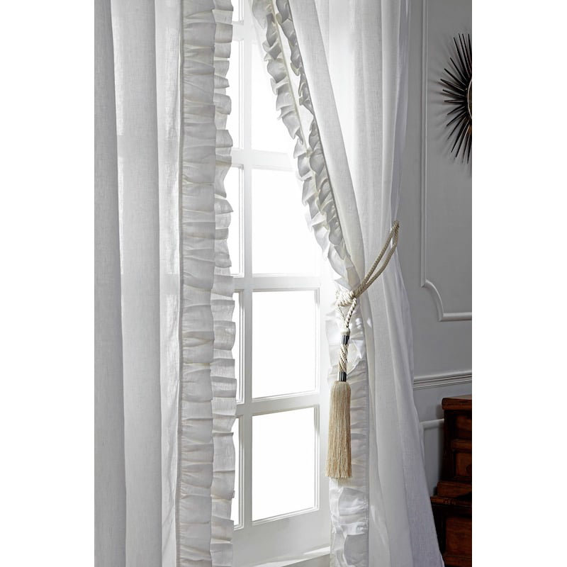 Kamari Semi Sheer Curtain, White