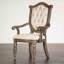 Rustic Style 2Pc Arm Chair Diamond Tufted Chair Back Fluted Front Legs Weather Oak And Beige Finish Dining Room