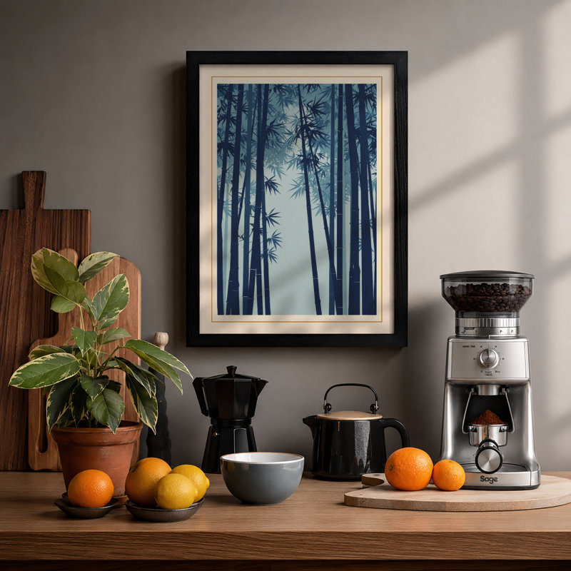 Quiet Bamboo Japandi - Framed Print, A4 - 29.7 x 21.0 cm, Unframed