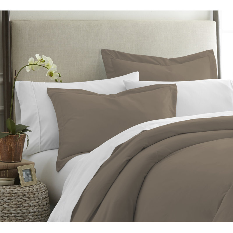 Ensemble de 2 taies d'oreiller en microfibre ultra douce, Taupe, Standard