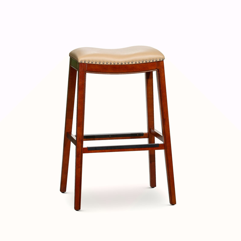 Tabouret 30 ", siège en cuir