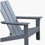 Fauteuil Adirondack d'extérieur pour la détente, fauteuil d'extérieur en PEHD résistant aux intempéries, chaise de jardin pour terrasse sur le patio extérieur, balcon, gris