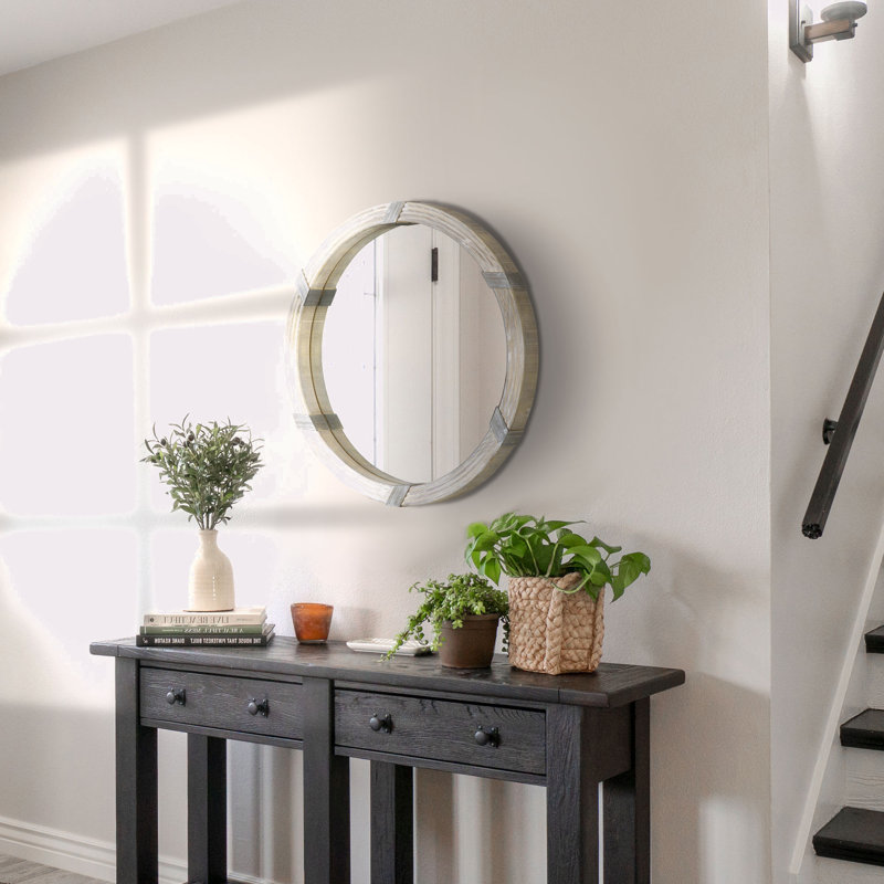 Miroir mural en bois 30,75 po