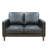 Armonni 55" Wide Top Grain Leather Loveseat | Mid Century Modern Small Couch-1199287685