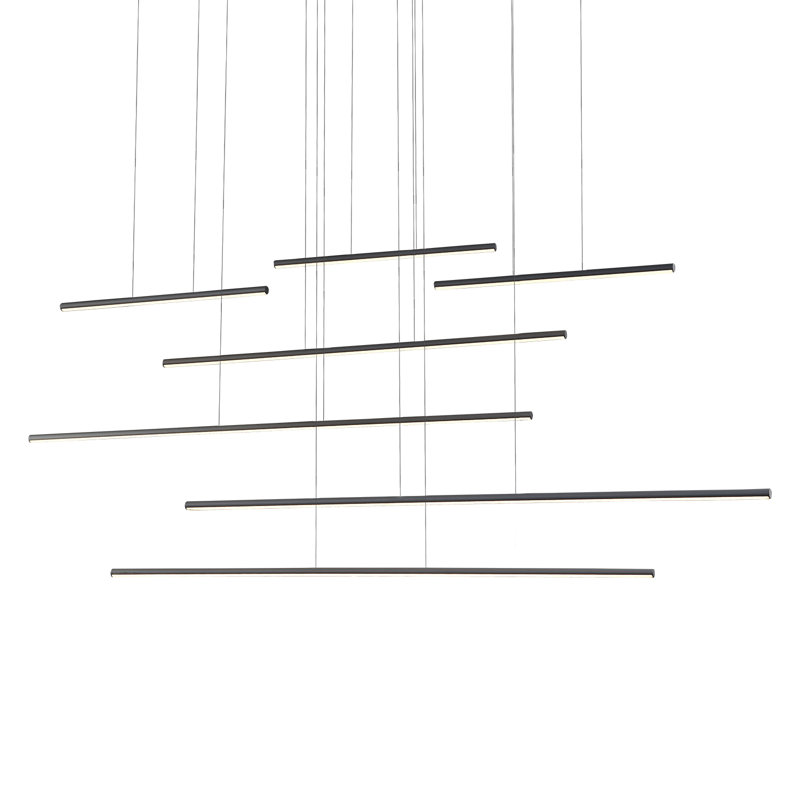 Chute Motion 7 - Light LED Pendant, Black