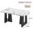 63" Modern Faux Marble Dining Table-1338280950