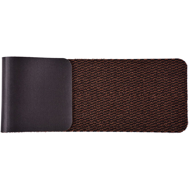 Tapis d’escalier à patiné à boucle coupée pour animaux premium, Brun