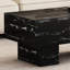 La table basse à texture noire de 43,3 po x 21,6 po x 17,2 po ajoute de l'élégance à un salon moderne, pratique et attrayant