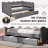Gingham Daybed With 2 Storage Drawers And Usb Port, Wave-Shaped Design-923049219-923049218
