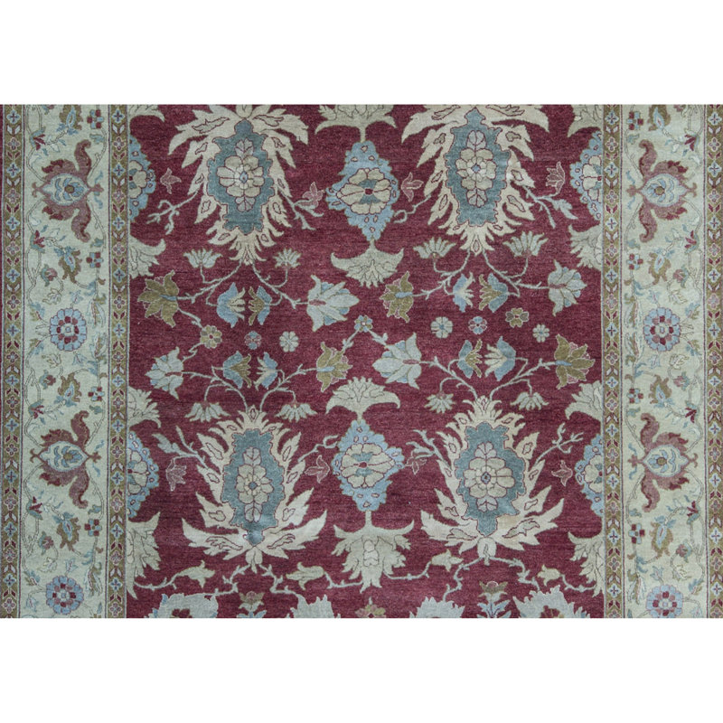 Hand-Knotted High-Quality Red and Gold Area Rug