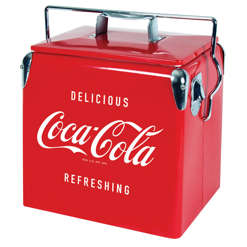 Coca-Cola Retro Ice Chest Cooler Cool Box with Bottle Opener 13L