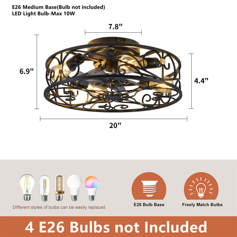 Tamarea 19.60'' Ceiling Fan with Light Kit