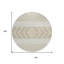 Tapis rond 8 pi beige ivoire et taupe