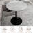 Marble-Top Round Side Table With Tapered Pedestal Base, Ideal For Living Room, Modern Minimalist Design-929306646