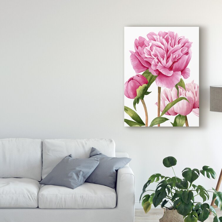 Gracie Oaks Winsome Peonies II On Canvas by Grace Popp Painting ...