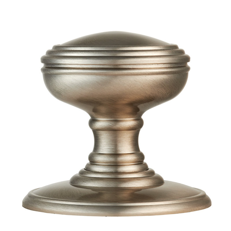 Burdine Double Dummy Door Knob, Satin Nickel