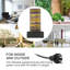 Metal Weather Resistant Floor Fountain with Light