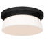 11 Inch Black Integrated Led Flush Mount With High - Efficiency 1450 Lumens 25W Led, 3 Color Temperature Alternatives  3000K / 4000K 5000K , Dimmable Compatible Dimmers, Etched White Glass Diffuser,