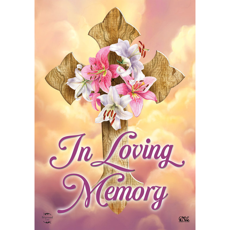 In Loving Memory Cross Bereavement Garden Flag