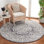 Tapis oriental en laine / soie de bambou / coton touffeté à la main avec envers en coton Bathsheeb noir / ivoire