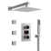 Pressure Balanced  LCD Display Shower System 12" Rain Shower Faucet with Rough-in Valve